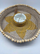 Tan Woven Seagrass Chip and Dip Set | True Fashionistas.