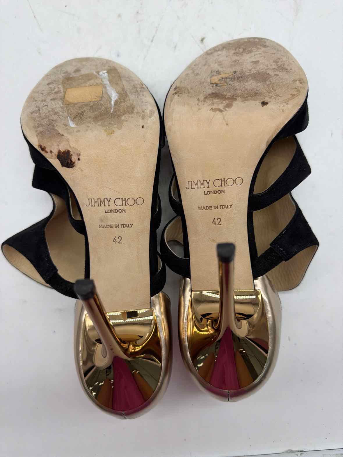 Pre-Owned Jimmy Choo Black Size 12 Strappy Heels | True Fashionistas.