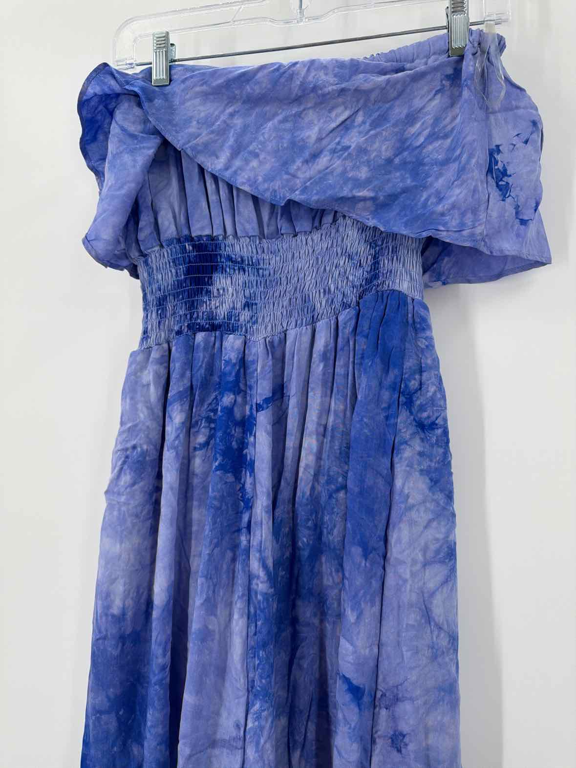Pre-Owned Favlux Blue Size Large Long Strapless Dress | True Fashionistas.