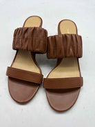 Pre-Owned Marion Parke Tan Size 7 Mule Heels | True Fashionistas.