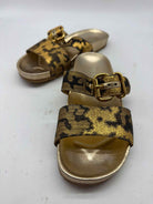 Pre-Owned Prada Gold Size 38 Slide Sandals | True Fashionistas.