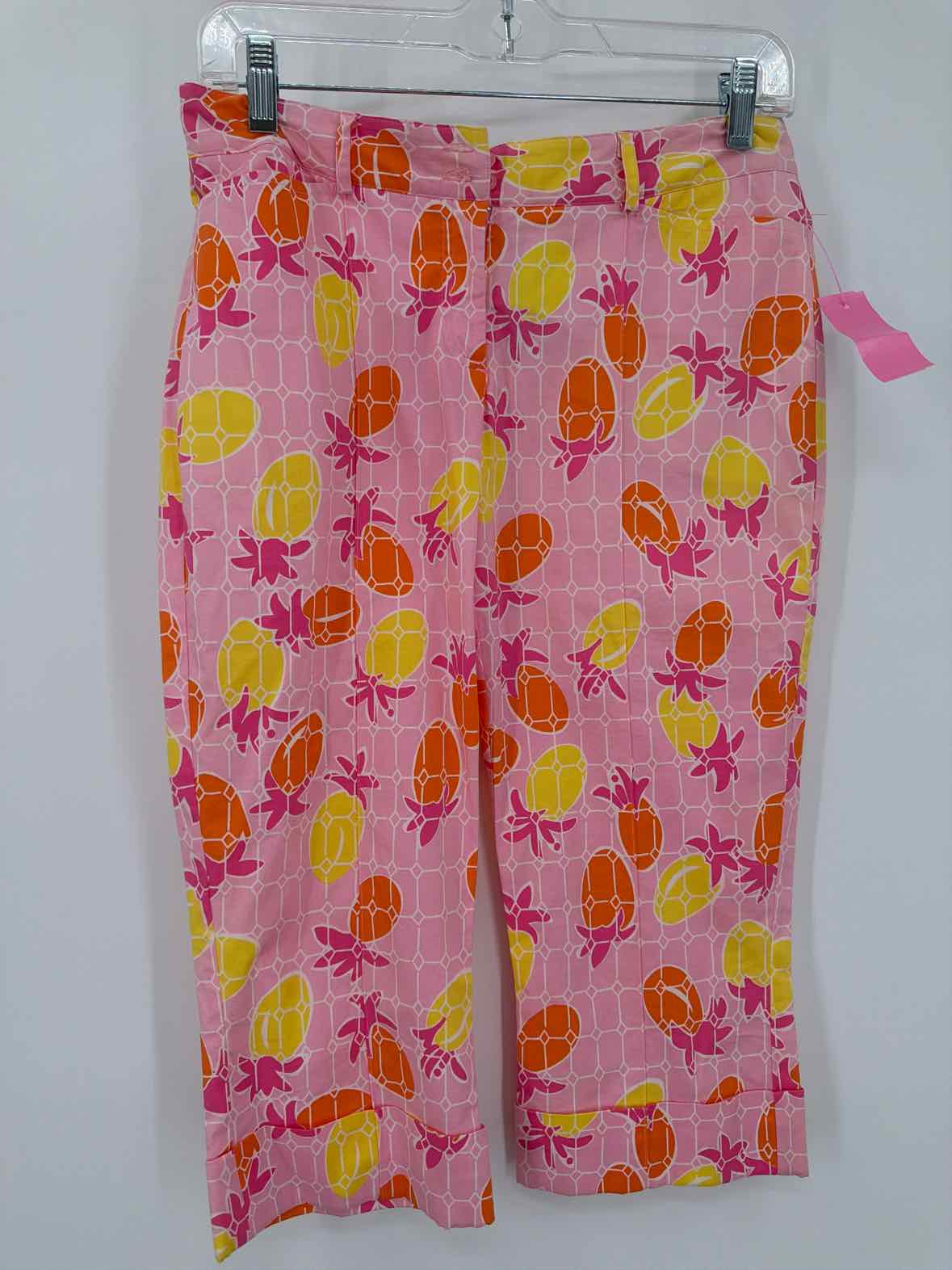 Pre-Owned Lilly Pulitzer Pink Size 2 Vintage Printed Pants | True Fashionistas.