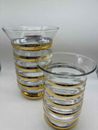 Set Of 2 Gold & Clear Glass Vases | True Fashionistas.