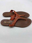Pre-Owned Prada Orange Size 40 Thong Sandals | True Fashionistas.