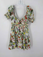 Pre-Owned Alice + Olivia White Size 4 Floral Short Short Sleeve Dress | True Fashionistas.