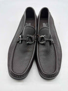 Pre-Owned Salvatore Ferragamo Black 5.5 Leather Slip On Men's Dress Shoes | True Fashionistas.