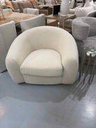 Uttermost Cream Fabric Living Room Swivel Chair | True Fashionistas.