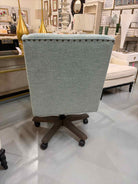 Upholstered Desk Chair Teal | True Fashionistas.
