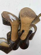 Pre-Owned Jimmy Choo Brown Size 7 Strappy Heels | True Fashionistas.