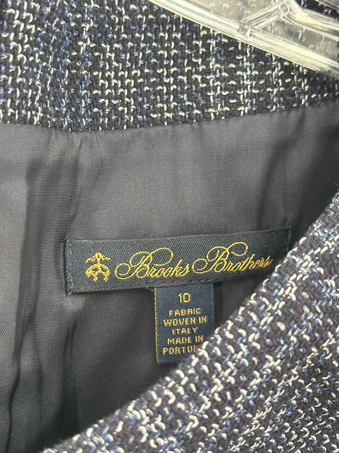 Pre-Owned Brooks Brothers Navy Size 10 Boucle Short Sleeveless Dress | True Fashionistas.