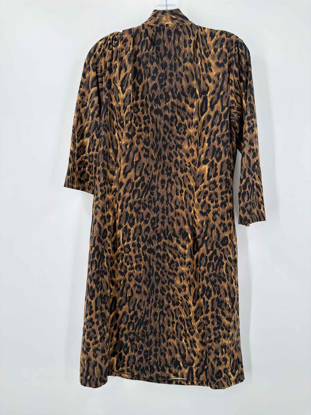 Pre-Owned J Mclaughlin Brown Size XL Animal Print Short Long Sleeve Dress | True Fashionistas.