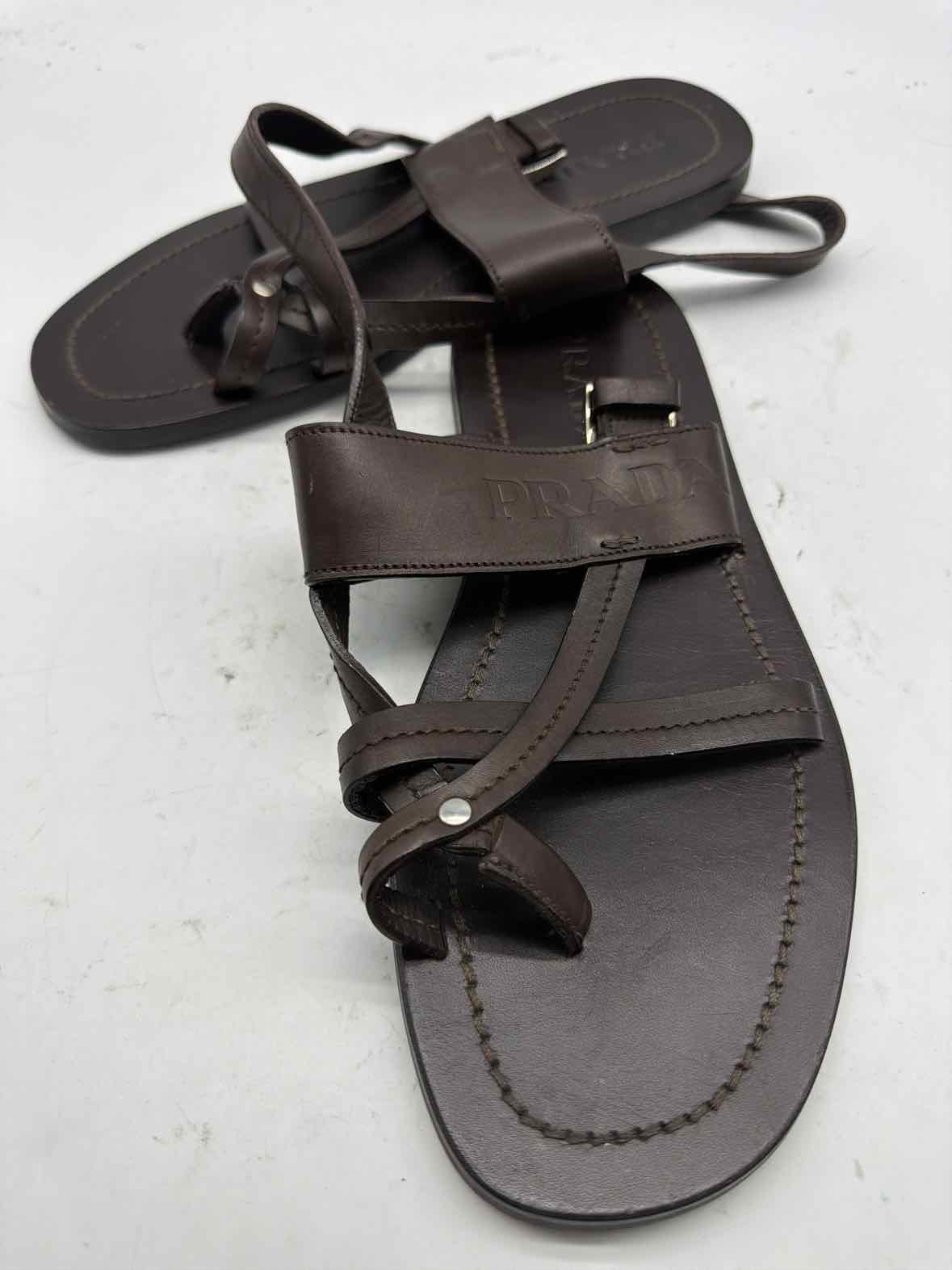 Pre-Owned Prada Brown 9 Men's Sandals | True Fashionistas.