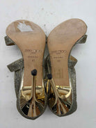 Pre-Owned Jimmy Choo Gold Size 11 Strappy Heels | True Fashionistas.