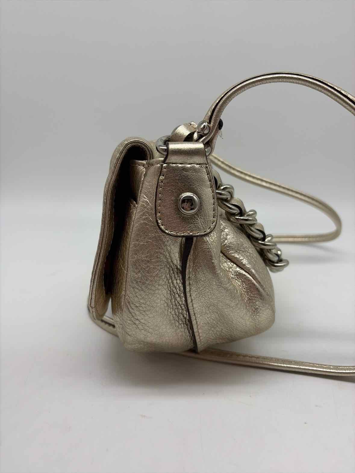 Pre-Owned B Makowsky Gold Crossbody | True Fashionistas.
