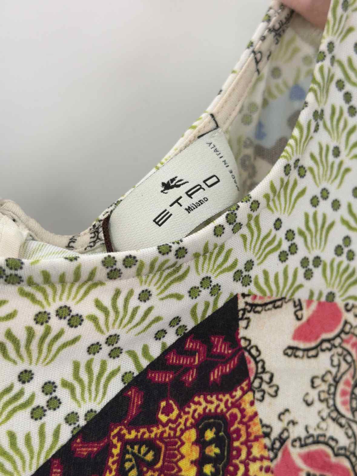 Pre-Owned Etro White Size 48 Short Long Sleeve Dress | True Fashionistas.