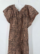 Pre-Owned Ulla Johnson Brown Size 8 Leopard Short Sleeve Jumpsuit | True Fashionistas.