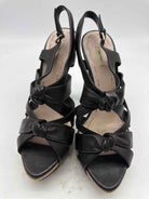 Pre-Owned Miu Miu Black Size 9 Strappy Heels | True Fashionistas.