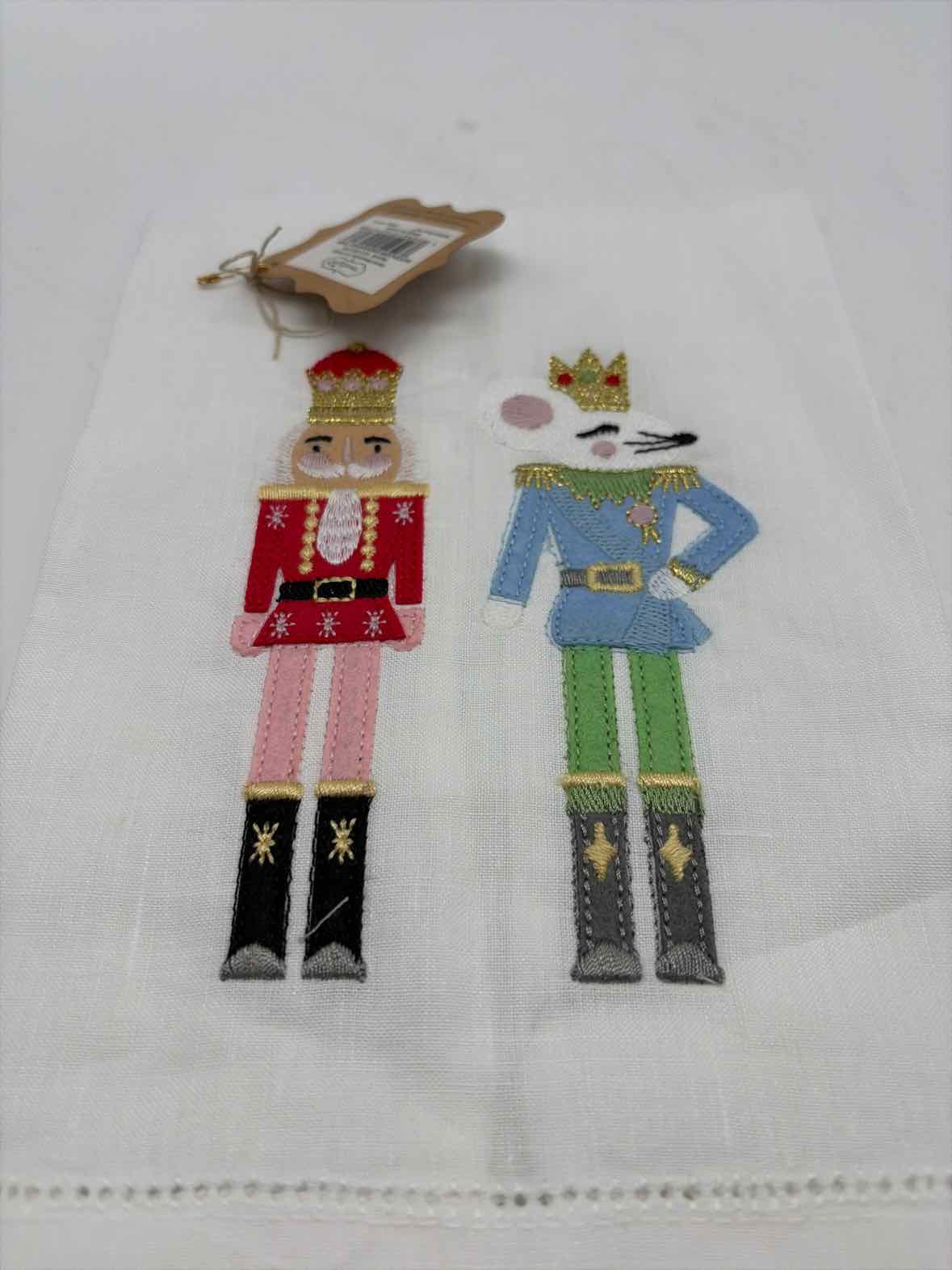 White Christmas Nutcracker Embroidered Towel | True Fashionistas.