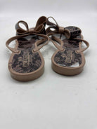 Pre-Owned Valentino Tan Size 7 Jelly Thong Sandals | True Fashionistas.