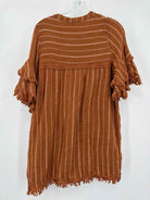 Pre-Owned Allison Tan Size Medium Short Short Sleeve Dress | True Fashionistas.