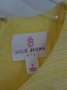 Pre-Owned Julie Brown Yellow Size 2 Short Short Sleeve Dress | True Fashionistas.