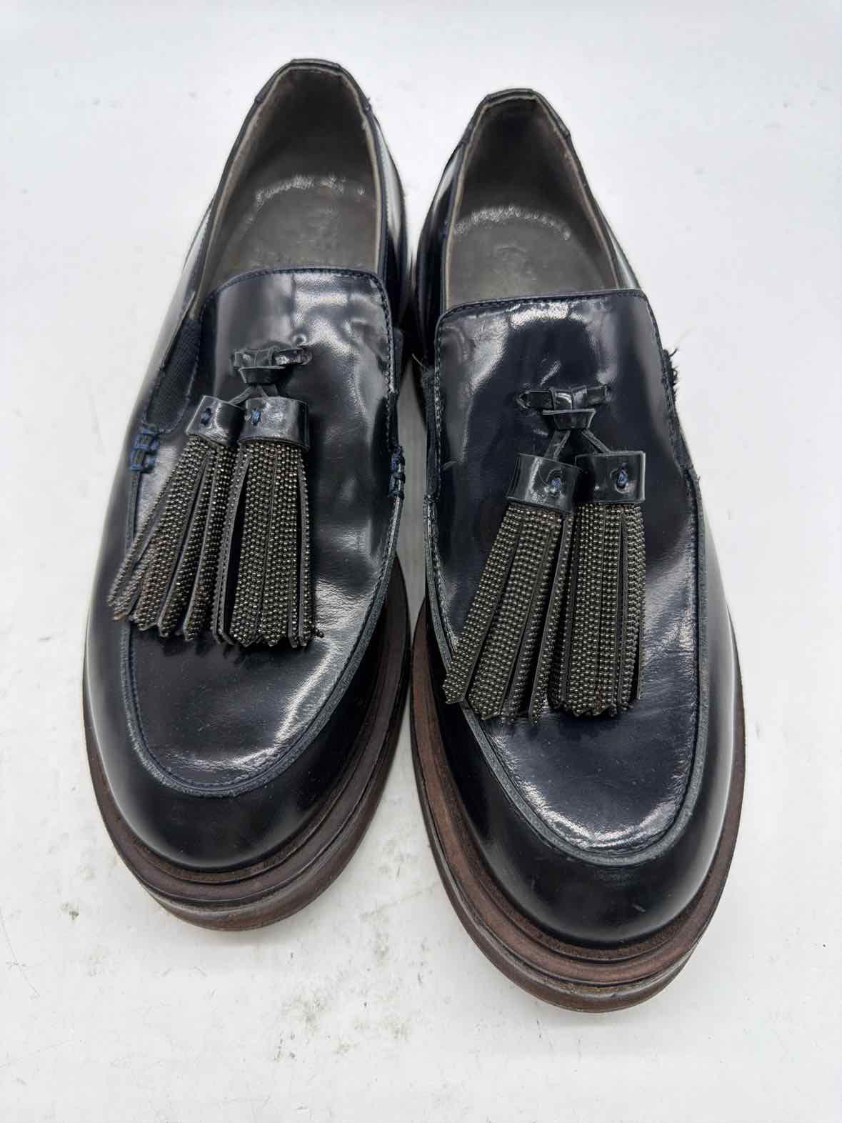Pre-Owned Brunello Cucinelli Grey Size 7 Slip On Flats | True Fashionistas.