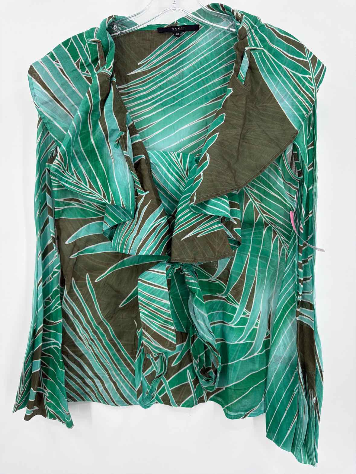Pre-Owned Gucci Green Size 38 Blouse | True Fashionistas.