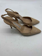 Pre-Owned Manolo Blahnik Tan Size 8.5 Slingback Heels | True Fashionistas.