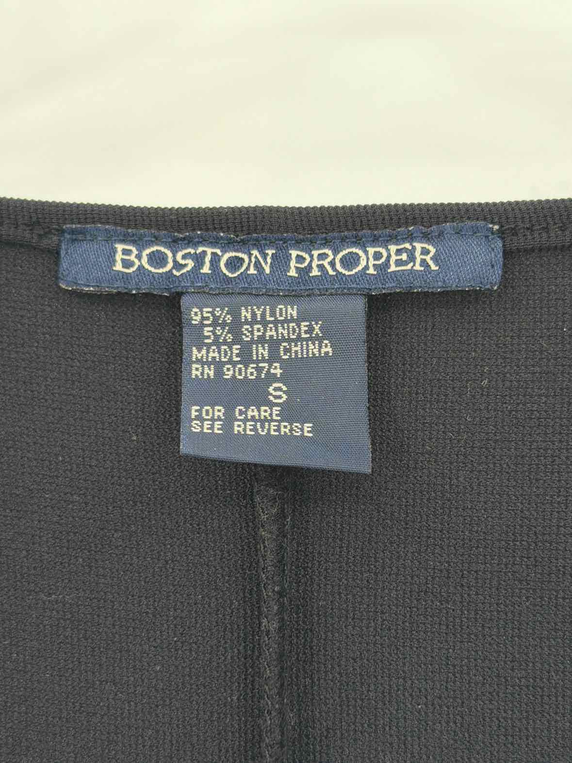 Pre-Owned Boston Proper Black Size Small La Pateau Long Sleeve Dress | True Fashionistas.