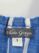 White Ginger Blue Size 1 Midi Sleeveless Dress | True Fashionistas.