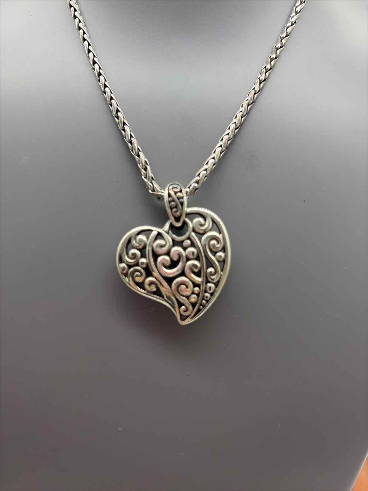 Brighton Silver Heart Pendant Necklace | True Fashionistas.