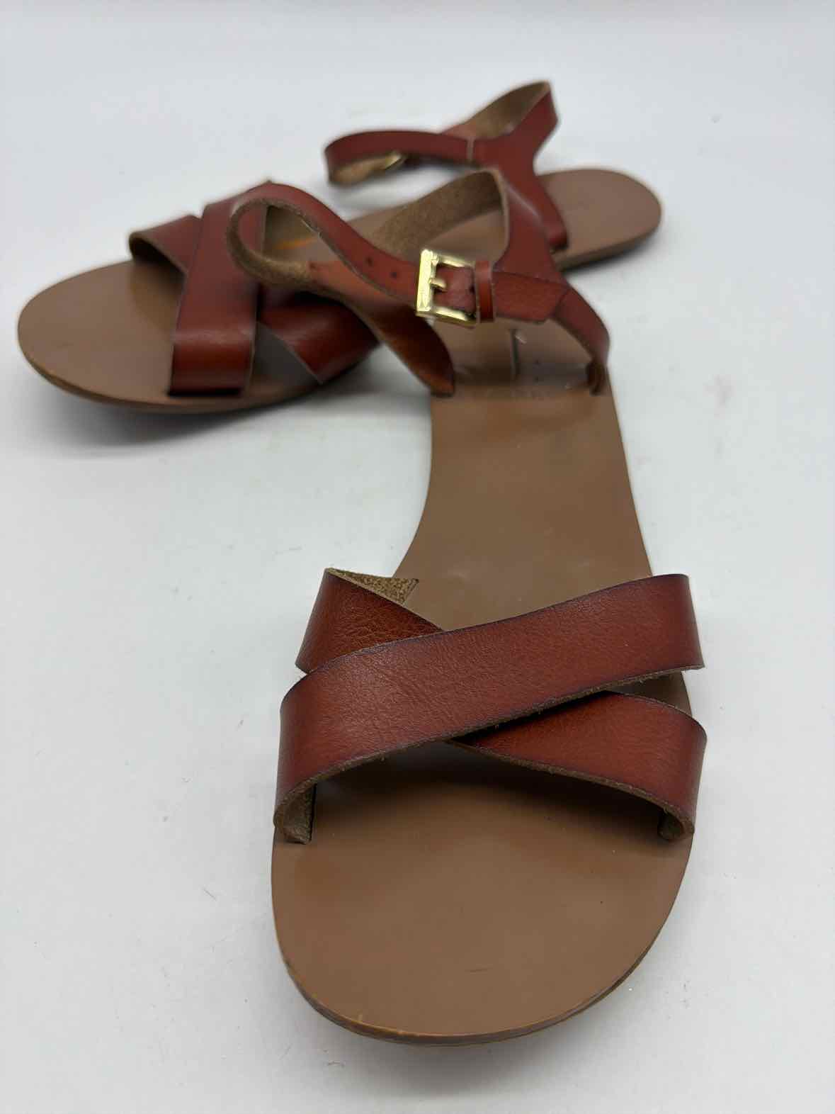 Pre-Owned J Crew Brown Size 8 Strappy Sandals | True Fashionistas.