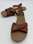 Pre-Owned J Crew Brown Size 8 Strappy Sandals | True Fashionistas.