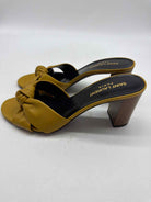 Pre-Owned Saint Laurent Yellow Size 37.5 Mule Heels | True Fashionistas.