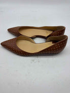 Pre-Owned Christian Louboutin Tan Size 9 D'orsay Flats | True Fashionistas.