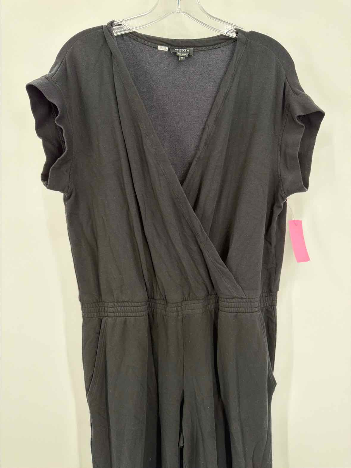 Pre-Owned Worth Black Size Medium Short Sleeve Jumpsuit | True Fashionistas.