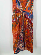 Pre-Owned Farm Rio Orange Size XS Long Sleeveless Dress | True Fashionistas.