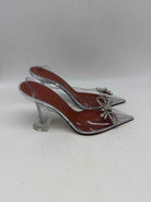 Pre-Owned Amina Muaddi Clear Size 38 Slingback Heels | True Fashionistas.