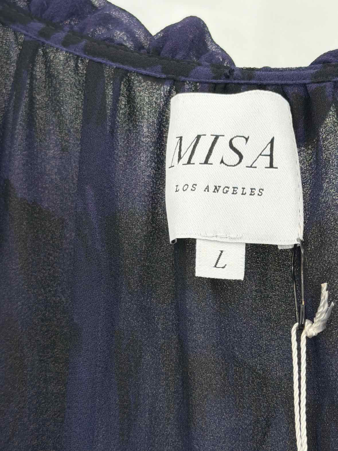 Pre-Owned Misa Purple Size Large Long Sleeve Dress | True Fashionistas.