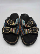 Pre-Owned House Of Harlow Black Size 7 Slide Sandals | True Fashionistas.