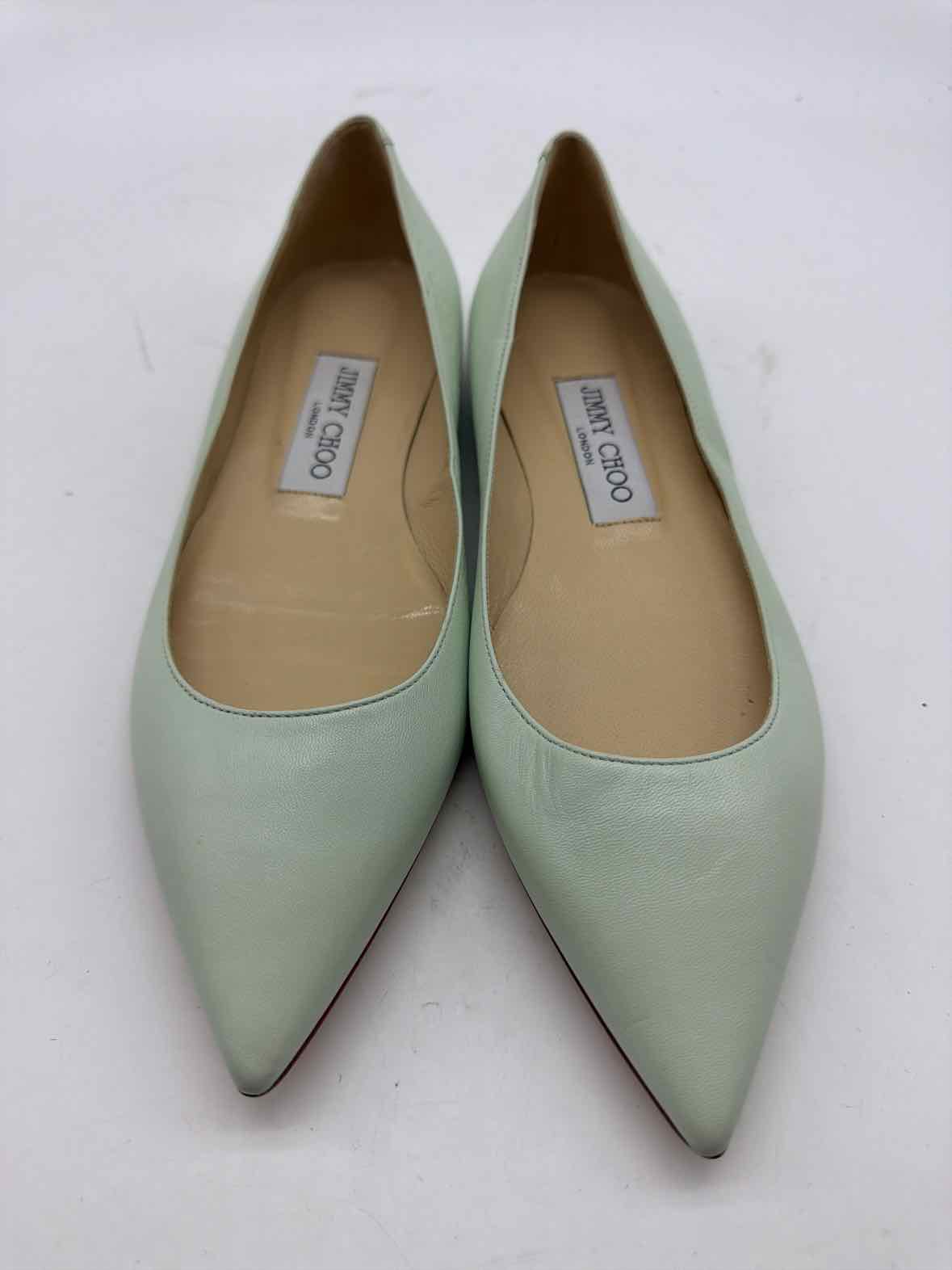 Pre-Owned Jimmy Choo Blue Size 36 Slip On Flats | True Fashionistas.