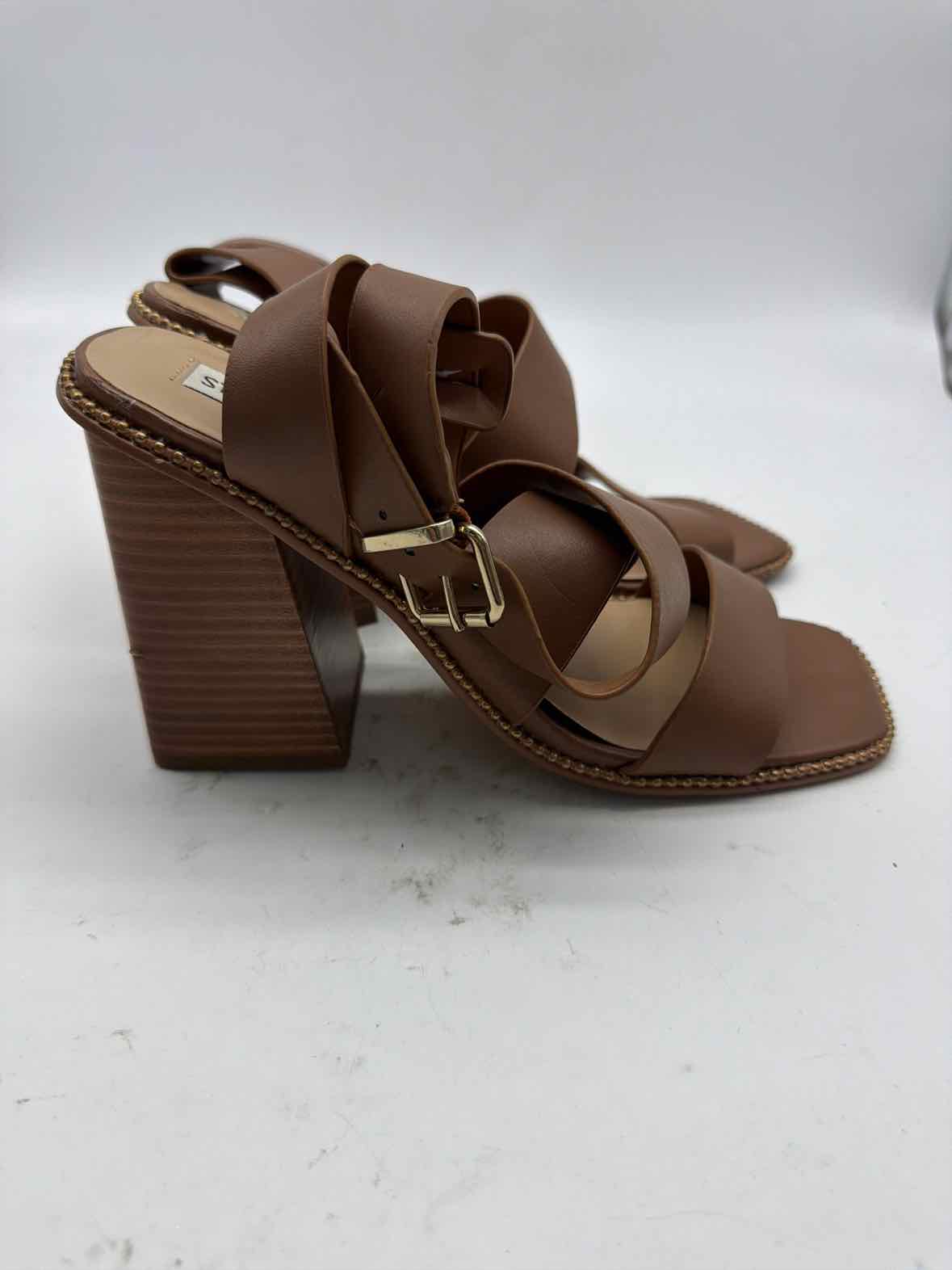 Pre-Owned Steve Madden Tan Size 9 Strappy Heels | True Fashionistas.