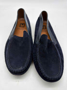 Pre-Owned Moreschi Navy 8.5 Slip On Men's Dress Shoes | True Fashionistas.