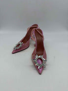 Pre-Owned Amina Muaddi Pink Size 37 Slingback Heels | True Fashionistas.