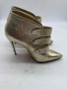 Pre-Owned Christian Louboutin Gold Size 6.5 Ankle Boot Boots | True Fashionistas.