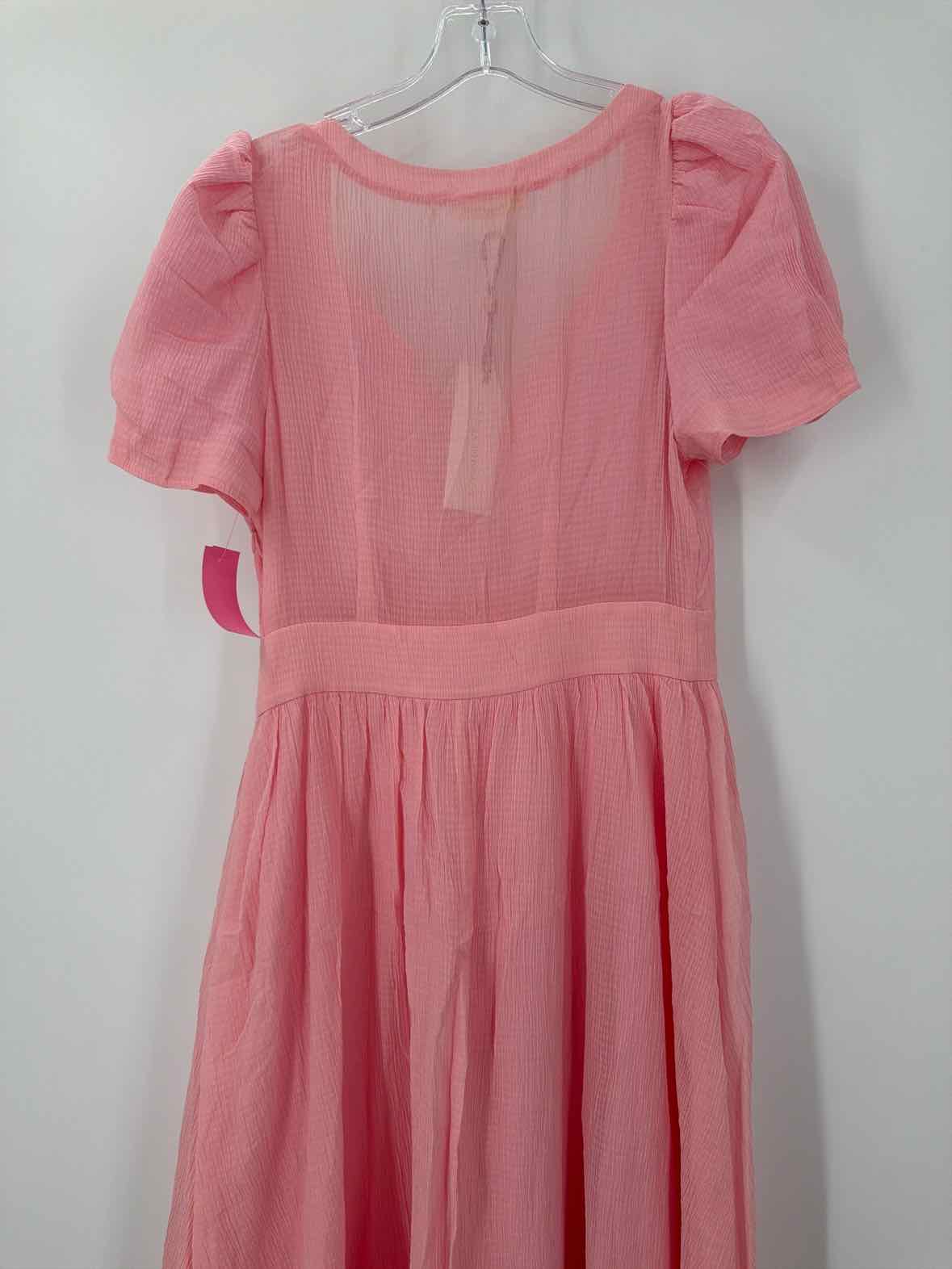 Pre-Owned Love Shack Fancy Pink Size 4 Long Short Sleeve Dress | True Fashionistas.