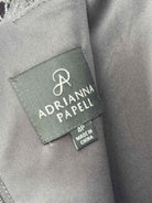 Pre-Owned Adrianna Papell Grey Size 4 Lace Cocktail Short Evening Gown | True Fashionistas.