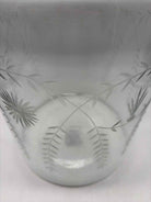 Clear Glass 7 1/4 qt Hand-Blown Glass Jar with Etched Botanicals | True Fashionistas.