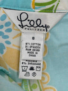 Pre-Owned Lilly Pulitzer Blue Size 8 Vintage Printed Pants | True Fashionistas.