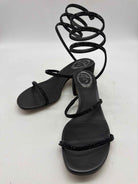 Pre-Owned Rene Caovilla Black Size 37.5 Strappy Heels | True Fashionistas.